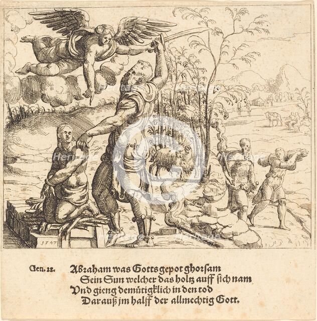 The Sacrifice of Isaac, 1547. Creator: Augustin Hirschvogel.