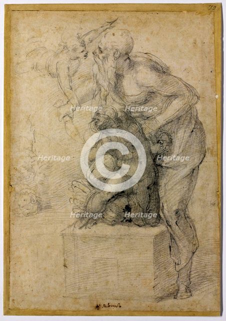 The Sacrifice of Isaac, c.1535. Artist: Buonarroti, Michelangelo (1475-1564)