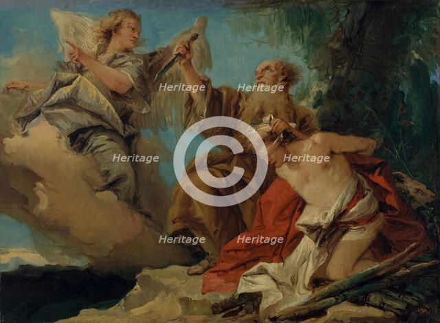 The Sacrifice of Isaac, mid-1750s. Creator: Giovanni Domenico Tiepolo.