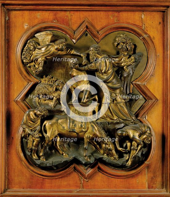 The Sacrifice of Isaac. Panel for doors of the Florence Baptistery.