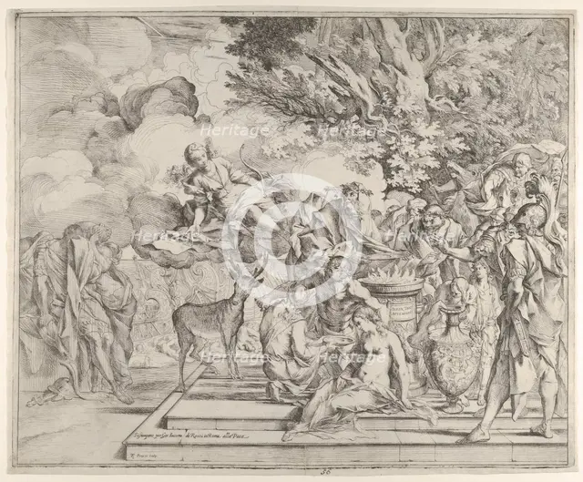 The Sacrifice of Iphigenia, ca. 1640-42. Creator: Pietro Testa.