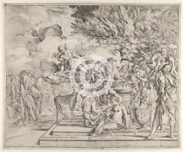 The Sacrifice of Iphigenia, ca. 1640-42. Creator: Pietro Testa.