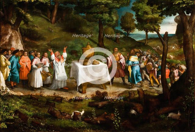 The Sacrifice of Melchizedek, 1545. Creator: Lotto, Lorenzo (1480-1556).