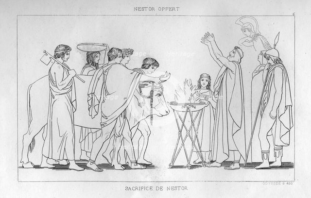 'The Sacrifice of Nestor', c1833. Creator: Unknown.
