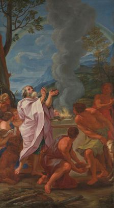 The Sacrifice of Noah, Last half of 17th century. Creator: Giovanni Battista Gaulli Baciccio