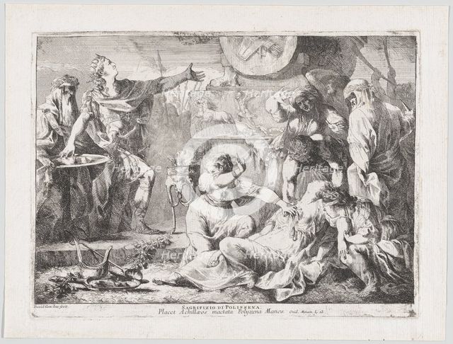 The Sacrifice of Polyxena, 1776. Creator: Giovanni David.