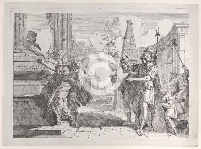 The Sacrifice of Polyxena, from "Bacchanals and Histories", 1744., 1744. Creator: Francesco Fontebasso.