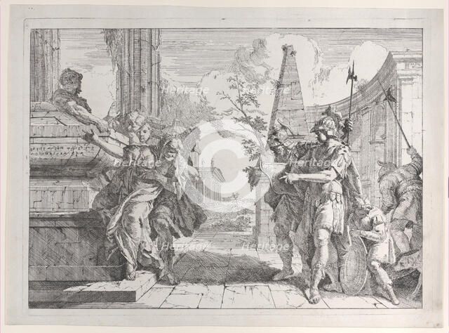 The Sacrifice of Polyxena, from "Bacchanals and Histories", 1744., 1744. Creator: Francesco Fontebasso.