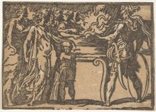The Sacrifice or Mucius Scaevola after Parmigianino, 16th century. Creator: Unknown