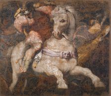 The Sacrificial Death of Marcus Curtius, 1556-1557. Creator: Gambara, Lattanzio (c. 1530-1574)
