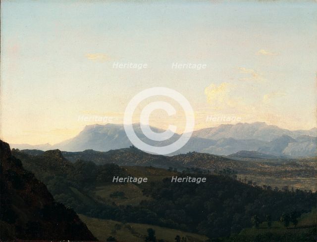 The Sabine Mountains, late 18th or early-mid 19th century. Creator: Jean Joseph Xavier Bidauld.