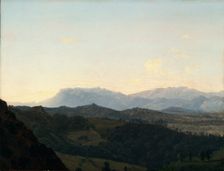 The Sabine Mountains, late 18th or early-mid 19th century. Creator: Jean Joseph Xavier Bidauld
