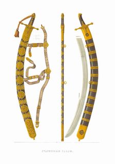 The sabres. From the Antiquities of the Russian State, 1849-1853. Creator: Solntsev, Fyodor Grigoryevich (1801-1892)