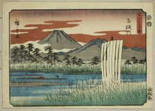 The Sagami River (Sagamigawa), from the series "Thirty-six Views of Mount Fuji (Fuji..., 1852. Creator: Ando Hiroshige