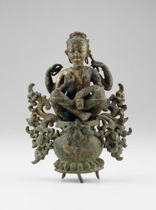 The Sage Agastya Seated in Meditation on his Water Pot (Kumbha), 15th century. Creator: Unknown