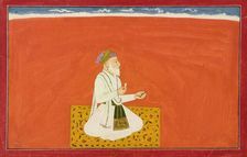 The sage-physician Dhanvantari, folio from the "Sixth" Bhagavata Purana series..., ca. 1735-1740. Creator: Manaku
