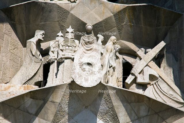 The Sagrada Familia Temple, Barcelona, Spain, 2007. Creator: Samuel Magal.