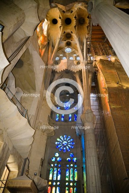The Sagrada Familia Temple, Barcelona, Spain, 2007. Creator: Samuel Magal.