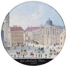 The Saint Michael Square in Vienna, ca 1835