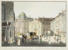 The Saint Michael Square in Vienna, Early 19th cen.. Creator: Postl, Karel (1769-1818)