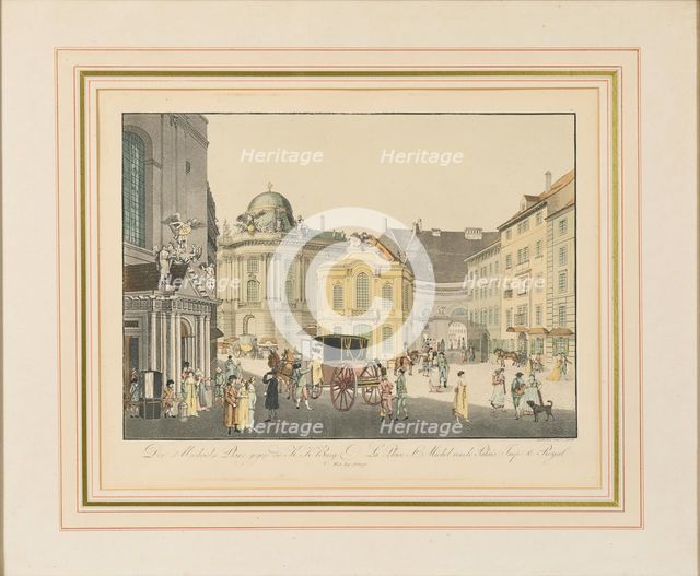 The Saint Michael Square in Vienna, Early 19th cen.. Creator: Postl, Karel (1769-1818).