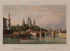 The Saint Nicholas Naval Cathedral in Saint Petersburg, 1840s