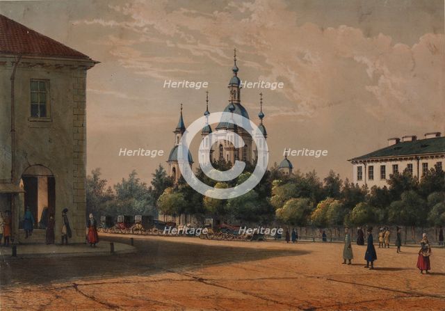 The Saint Andrew's Cathedral in Saint Petersburg, c.1833.