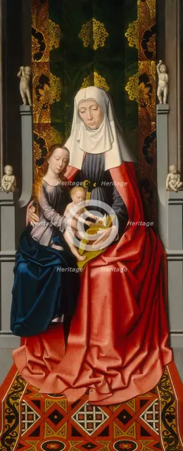 The Saint Anne Altarpiece: Saint Anne with the Virgin and Child [middle panel], c. 1500/1520. Creator: Gerard David.