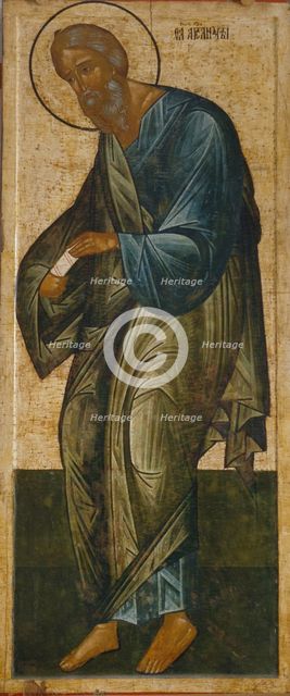 The Saint Apostle Andrew (From the Deesis Range), Late 15th cen.. Artist: Russian icon  