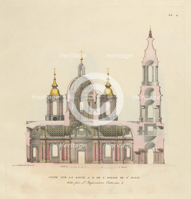 The Saint Isaac's Cathedral, 1820. Artist: Montferrand, Auguste, de (1786-1858)