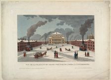 The Saint Petersburg Imperial Bolshoi Kamenny Theatre, c. 1811. Artist: Courvoisier-Voisin, Henri (1757-1830)