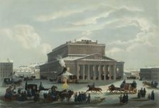 The Saint Petersburg Imperial Bolshoi Kamenny Theatre, End 1840s. Creator: Diez, Samuel Friedrich (1803-1873)