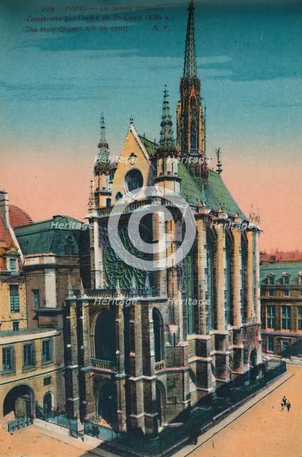 The Sainte-Chapelle (Holy Chapel), Paris, c1920. Artist: Unknown.