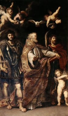 The Saints Gregory I, Maurus and Papias , 1608. Creator: Rubens, Pieter Paul (1577-1640)