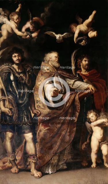 The Saints Gregory I, Maurus and Papias , 1608. Creator: Rubens, Pieter Paul (1577-1640).