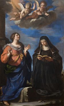 The Saints Lucretia and Gertrude, 1645. Creator: Guercino (1591-1666)