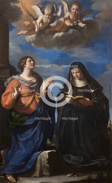 The Saints Lucretia and Gertrude, 1645. Creator: Guercino (1591-1666).