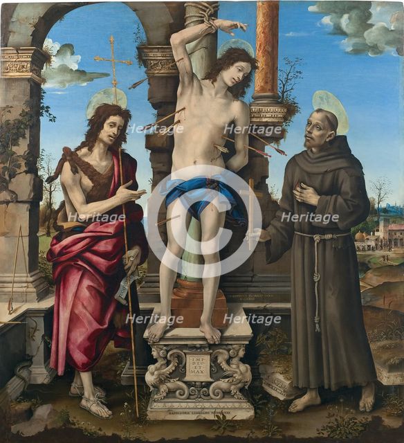 The Saints Sebastian, John the Baptist and Francis of Assisi.