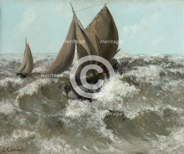 The Sailboat (Seascape), c1869. Creator: Gustave Courbet.
