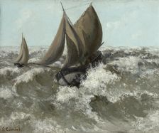 The Sailboat (Seascape), c1869. Creator: Gustave Courbet