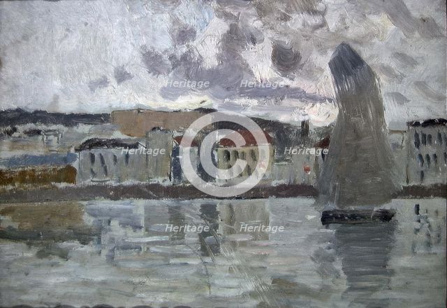 The Sailing Boat, probably 1890. Creator: Frits Thaulow.