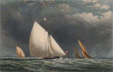 The Sailing Match; Yachts Rounding The Flag Buoy 19th century? Creator: J Godden
