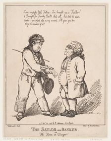 The Sailor and Banker, or the Firm in Danger, October 28, 1799., October 28, 1799. Creator: Thomas Rowlandson