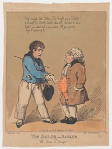 The Sailor and Banker, or the Firm in Danger, October 28, 1799., October 28, 1799. Creator: Thomas Rowlandson