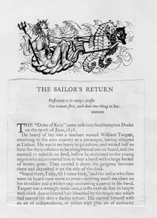 The Sailor's Return 1952. Creator: Shirley Markham