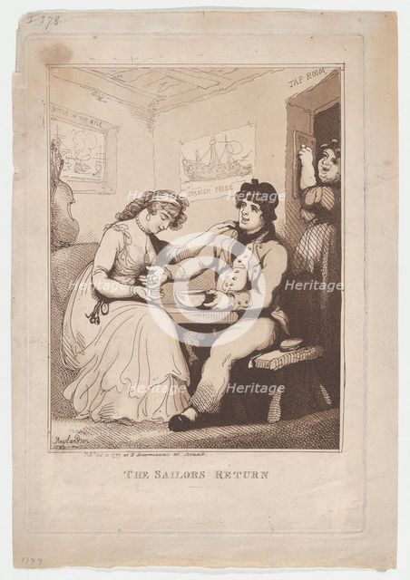 The Sailor's Return, October 10, 1799., October 10, 1799. Creator: Thomas Rowlandson.