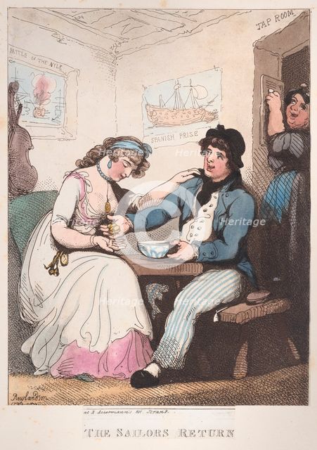 The Sailor's Return, October 10, 1799., October 10, 1799. Creator: Thomas Rowlandson.