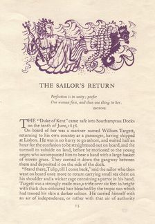 The Sailor's Return 1952. Creator: Shirley Markham