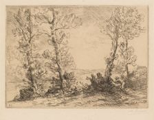 The Salmon Fisherman (Le Pêcheur du Saumon), c. 1880. Creator: Alphonse Legros (French, 1837-1911)