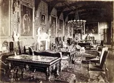 The salon, Newstead Abbey, Nottinghamshire, 1874. Creator: R Allen